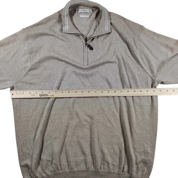 Peter Millar - Cotton / Cashmere - Beige Men's Pullover Sweater - Size: XL - Picture 7 of 8